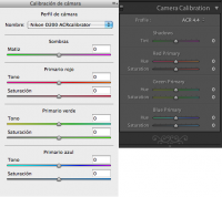 calibracion camara ACR y Ligthroom