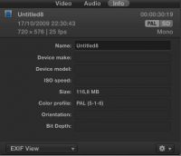 Final Cut Exif Color Profile PAL