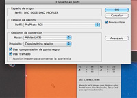 Gestion de color Photoshop Convertir